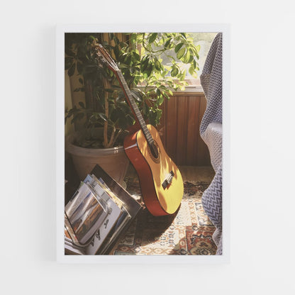 ap-acoustic guitar-1 cadre Blanc
