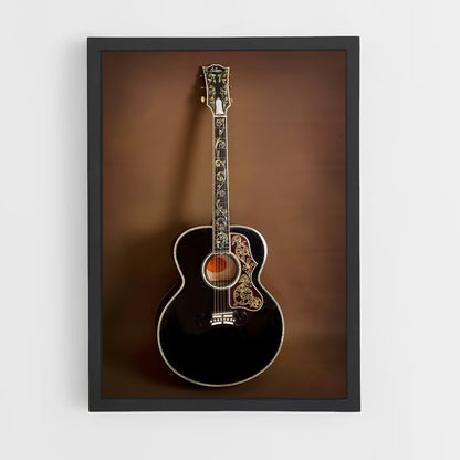 ap-acoustic guitar-2 cadre Noir