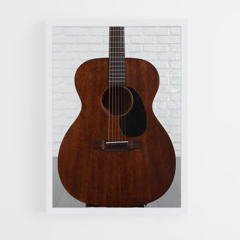 ap-acoustic guitar-3 cadre Blanc