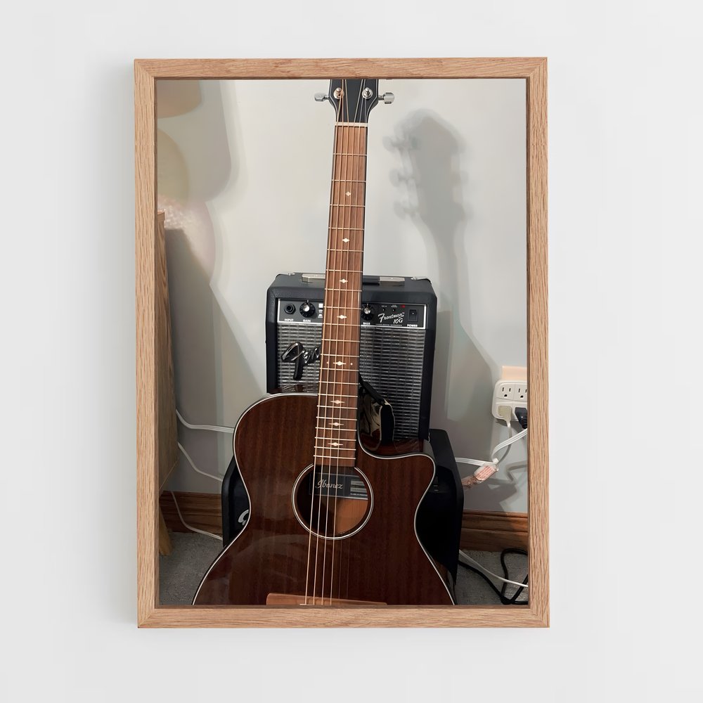 ap-acoustic guitar-4 cadre Bois clair