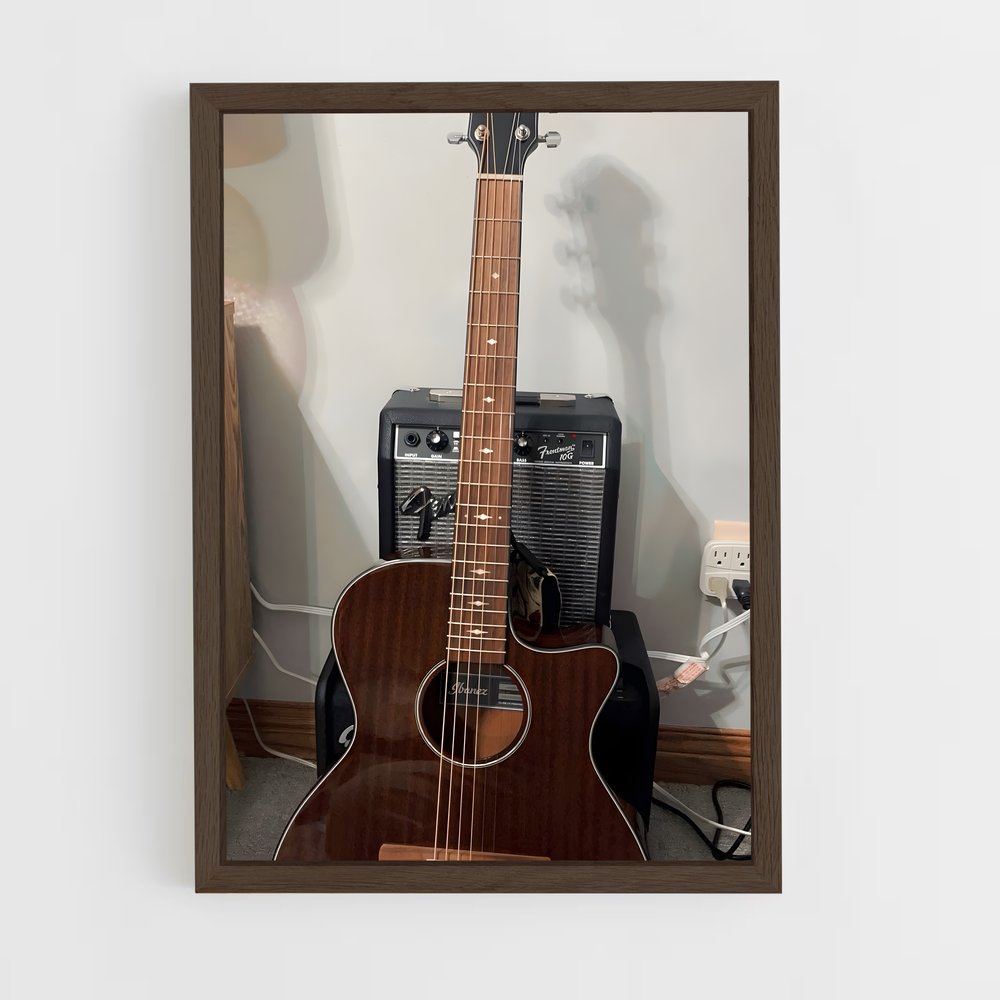 ap-acoustic guitar-4 cadre Bois foncé