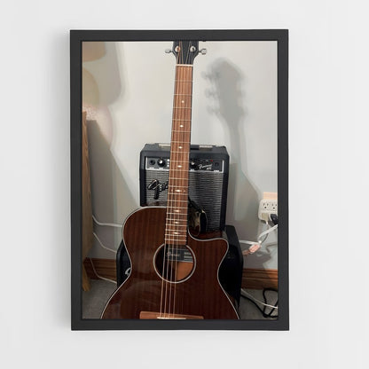 ap-acoustic guitar-4 cadre Noir