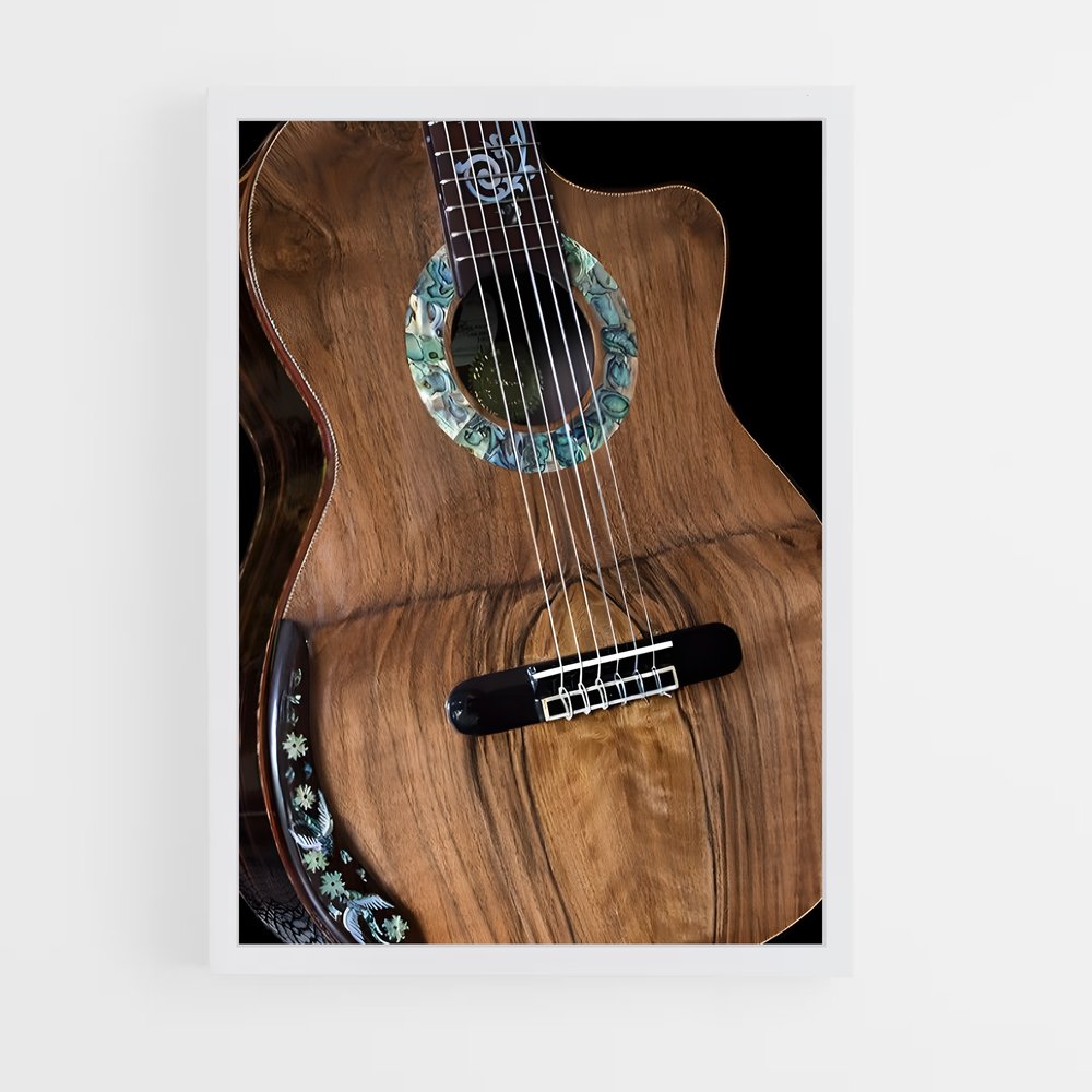 ap-acoustic guitar-5 cadre Blanc
