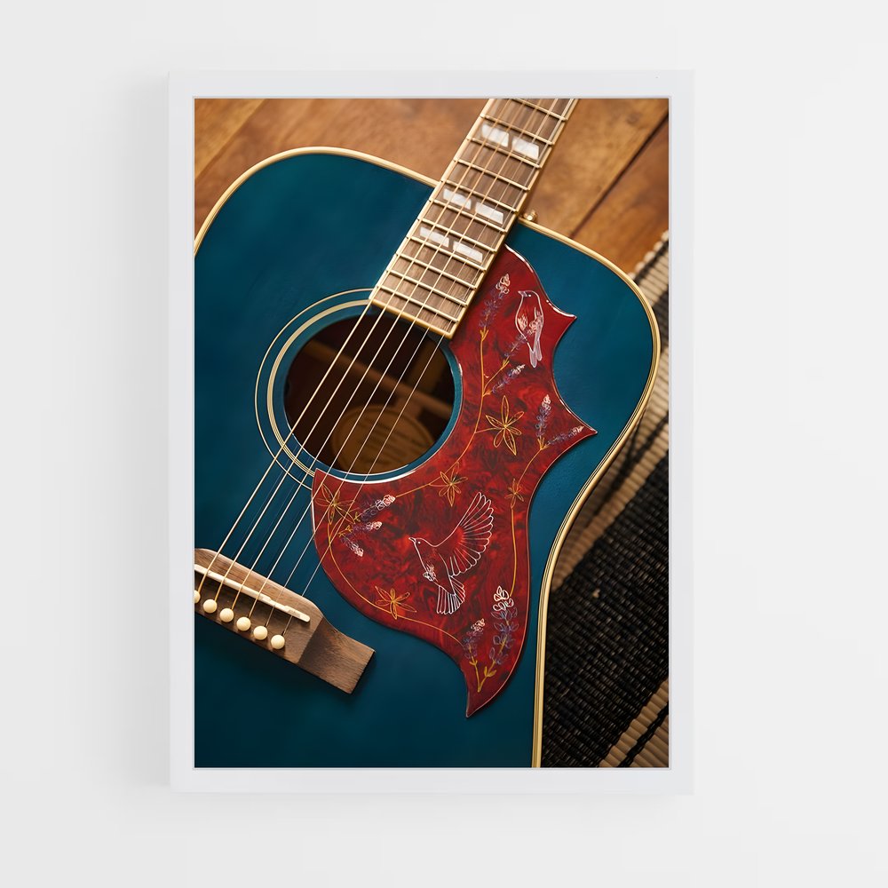 ap-acoustic guitar-8 cadre Blanc
