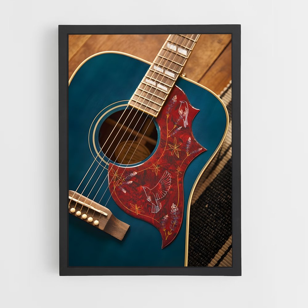 ap-acoustic guitar-8 cadre Noir