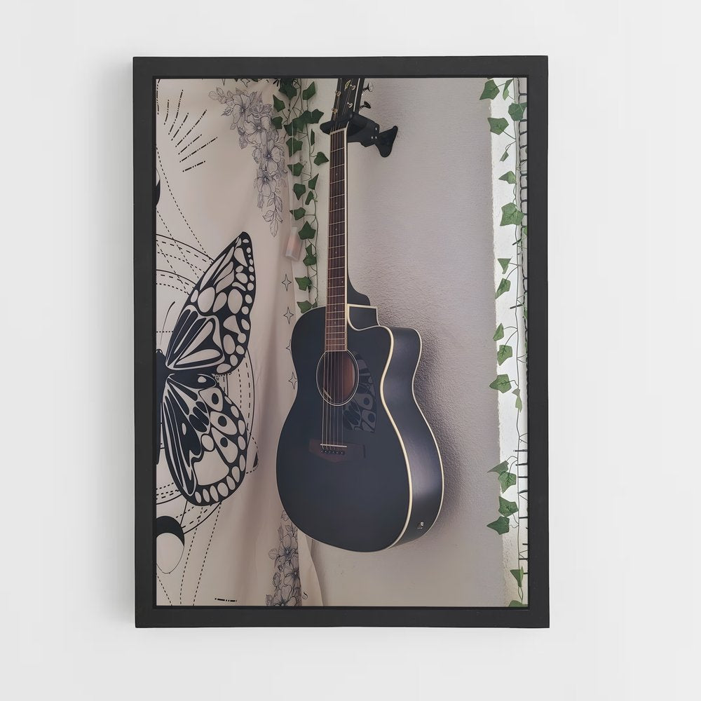 ap-acoustic guitar-9 cadre Noir