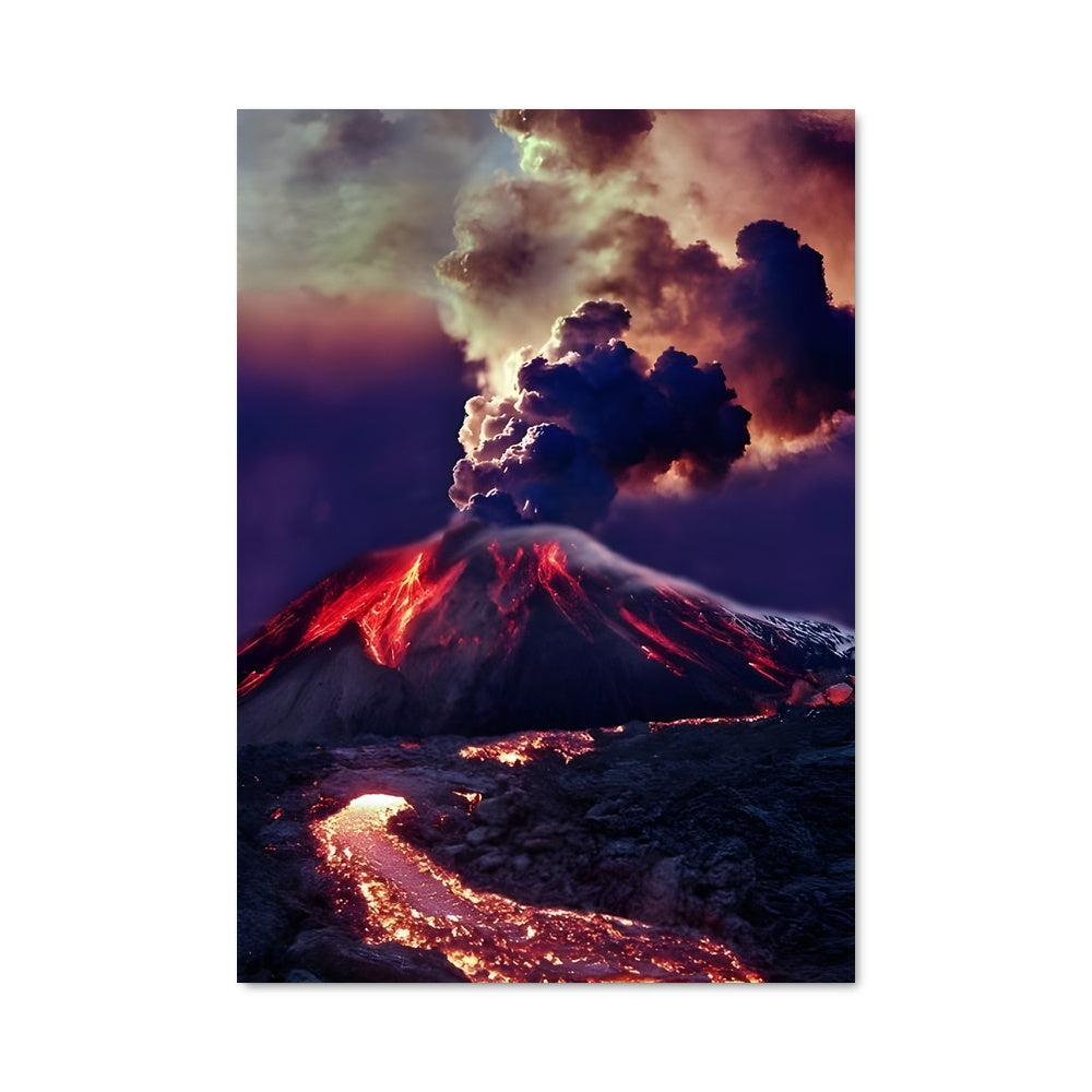 Poster of an erupting volcano – Aesthetic Posters