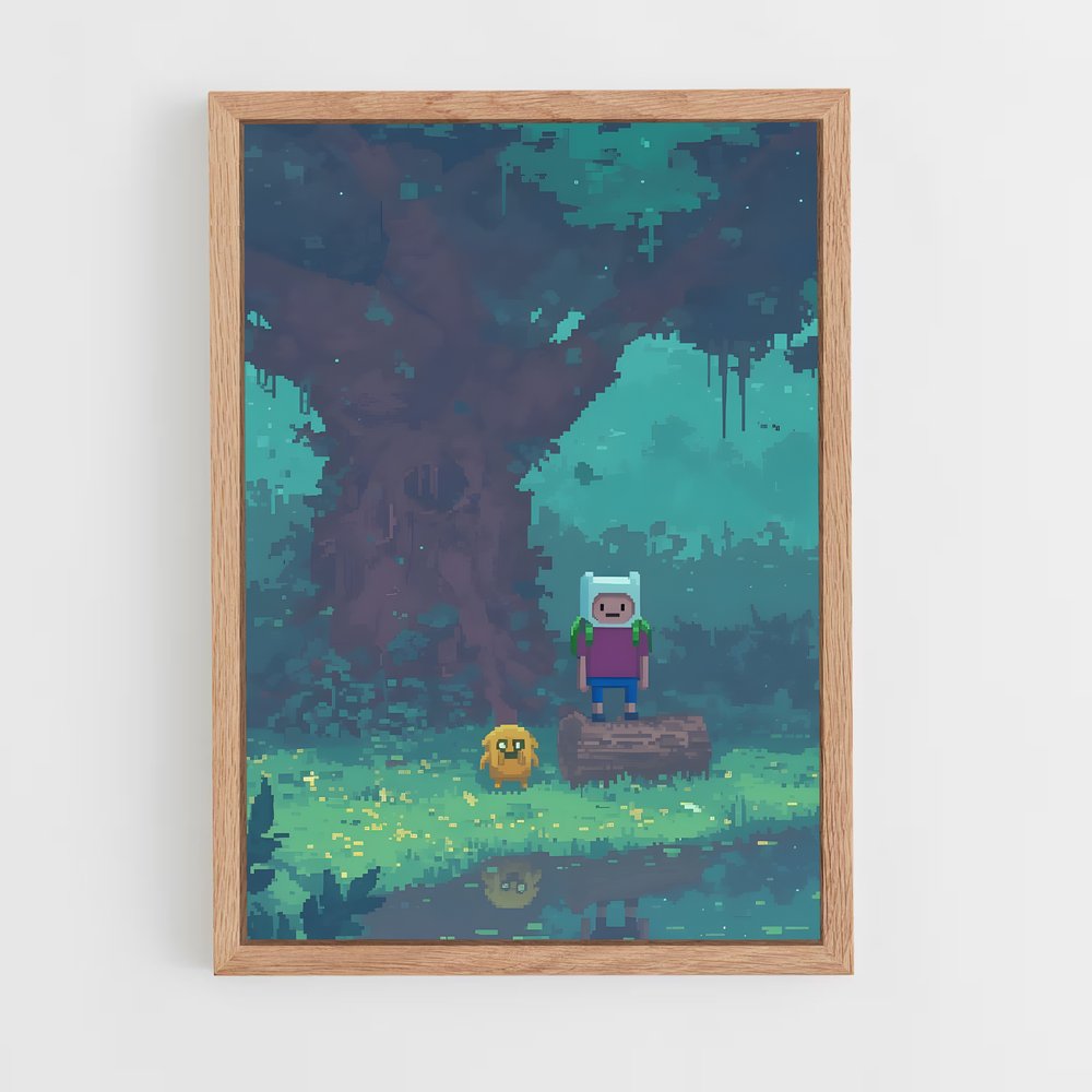 ap-adventure time-13 cadre Bois clair