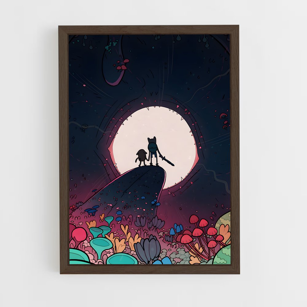 ap-adventure time-17 cadre Bois foncé