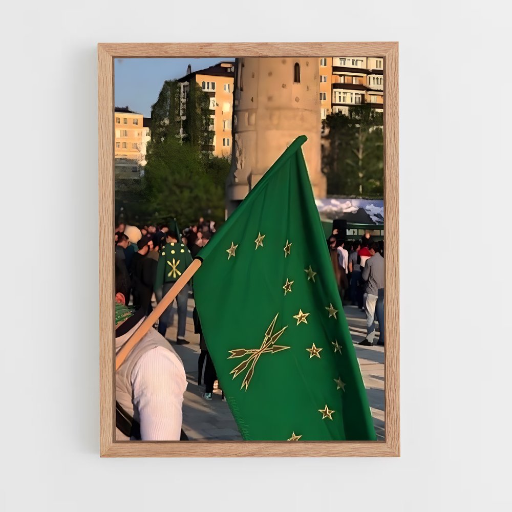 ap-adygea flag-1 cadre Bois clair