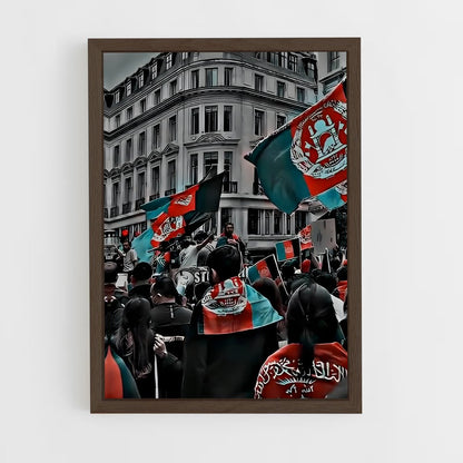ap-afghanistan flag-2 cadre Bois foncé