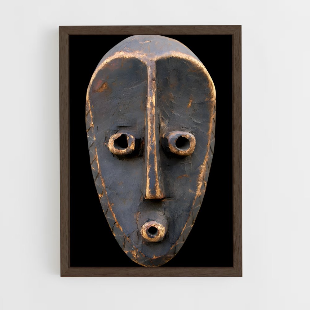 ap-african masks-7 cadre Bois foncé
