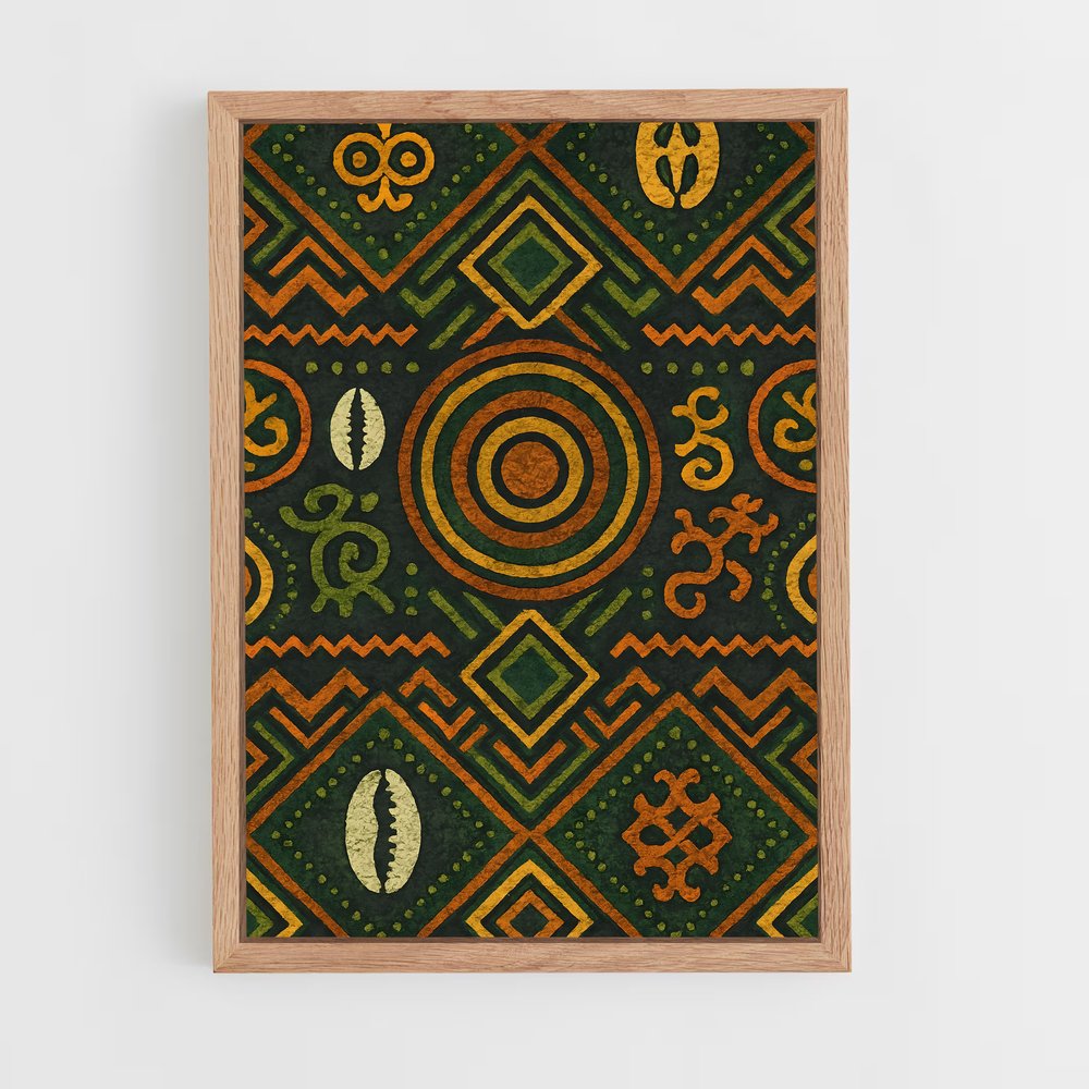 ap-african patterns-1 cadre Bois clair