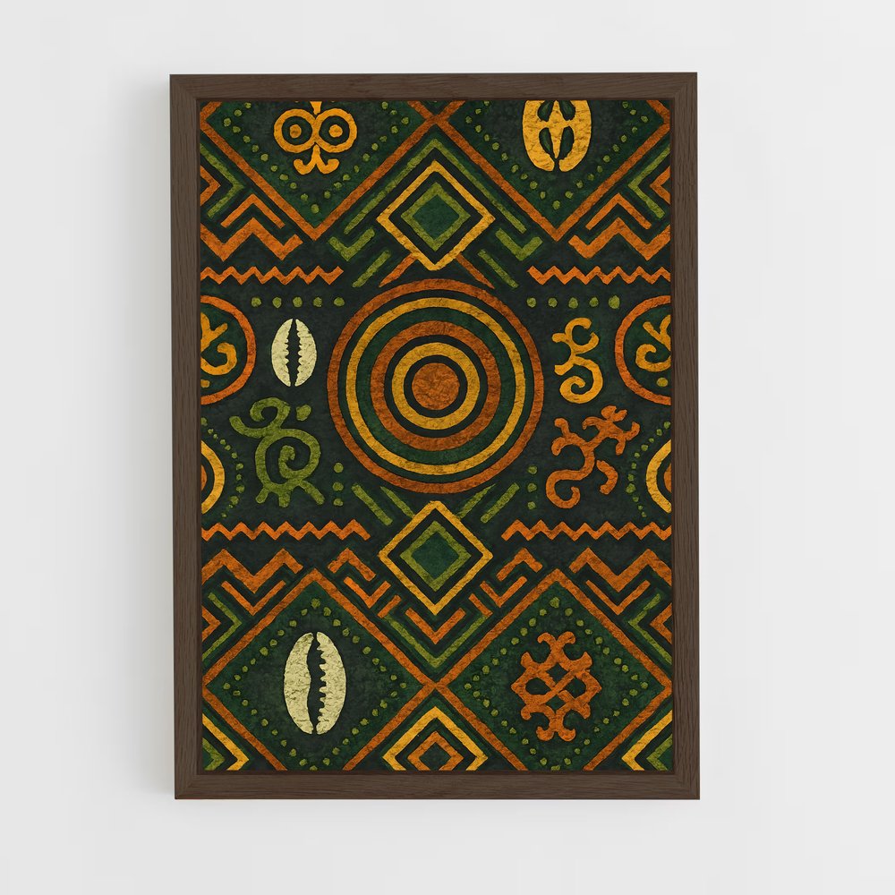 ap-african patterns-1 cadre Bois foncé
