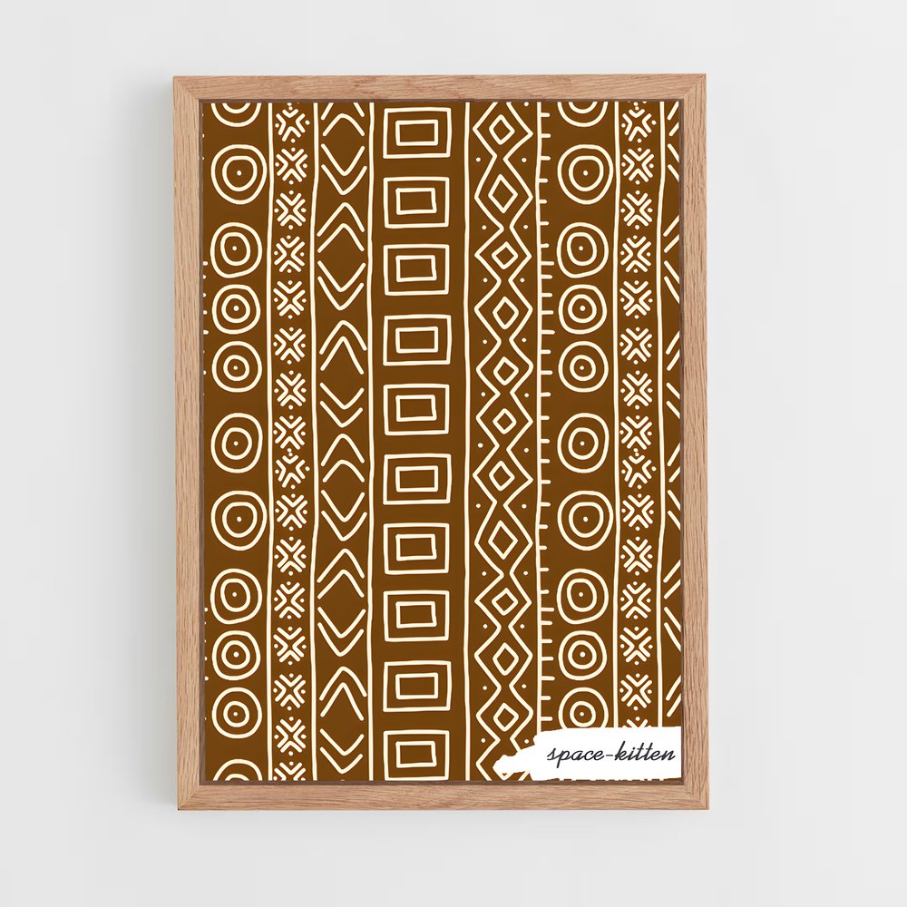 ap-african patterns-2 cadre Bois clair