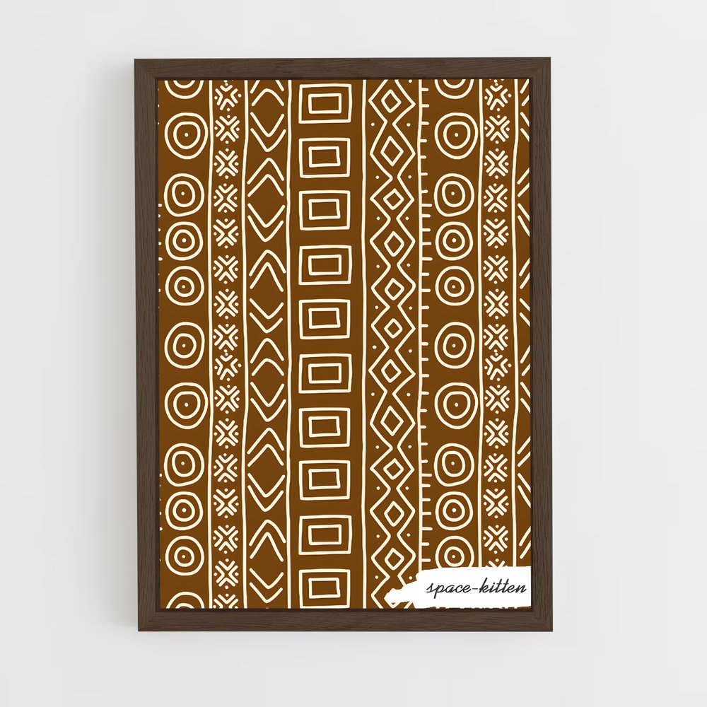 ap-african patterns-2 cadre Bois foncé