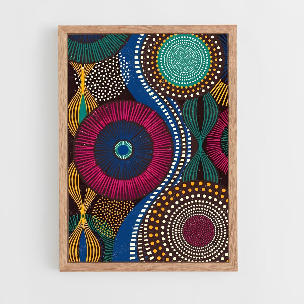 ap-african patterns-3 cadre Bois clair