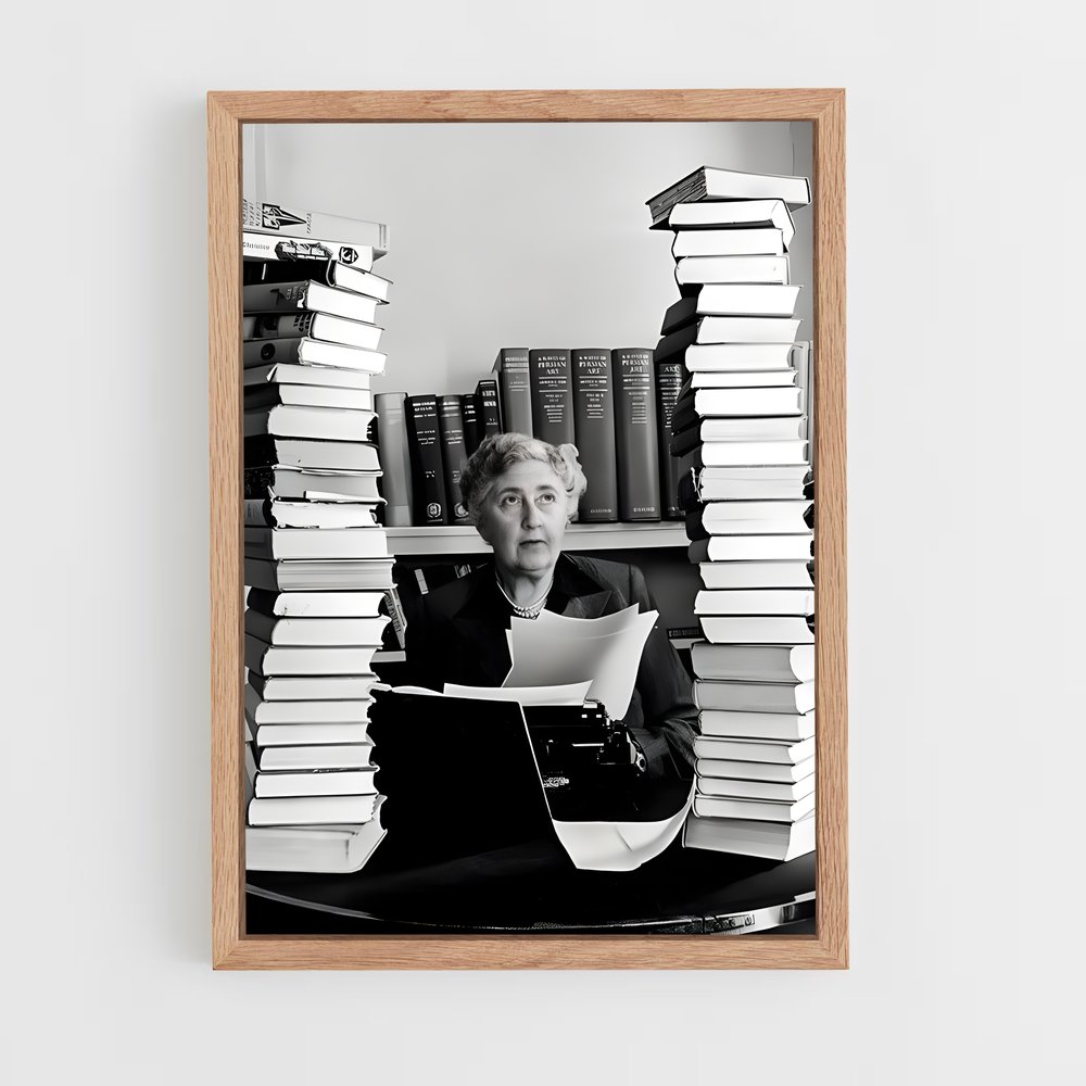 ap-agatha christie-1 cadre Bois clair