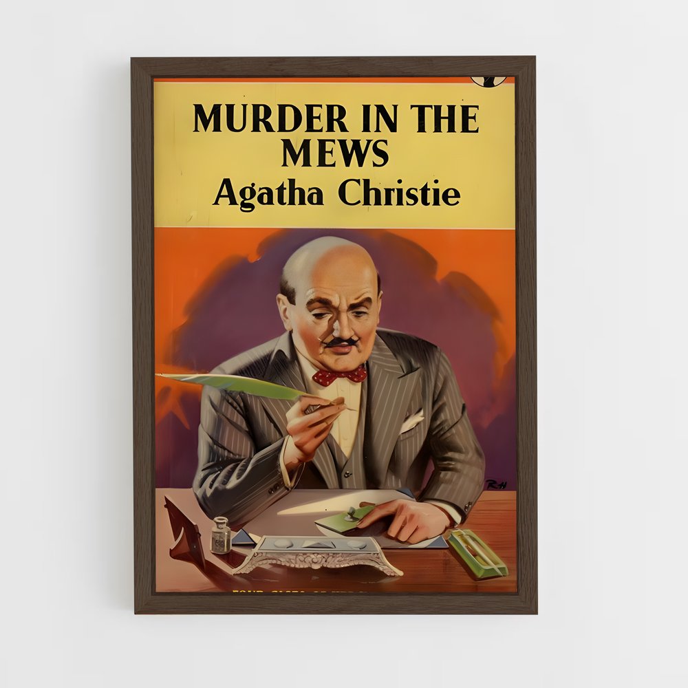 ap-agatha christie-4 cadre Bois foncé