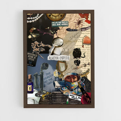 ap-agatha christie-6 cadre Bois foncé