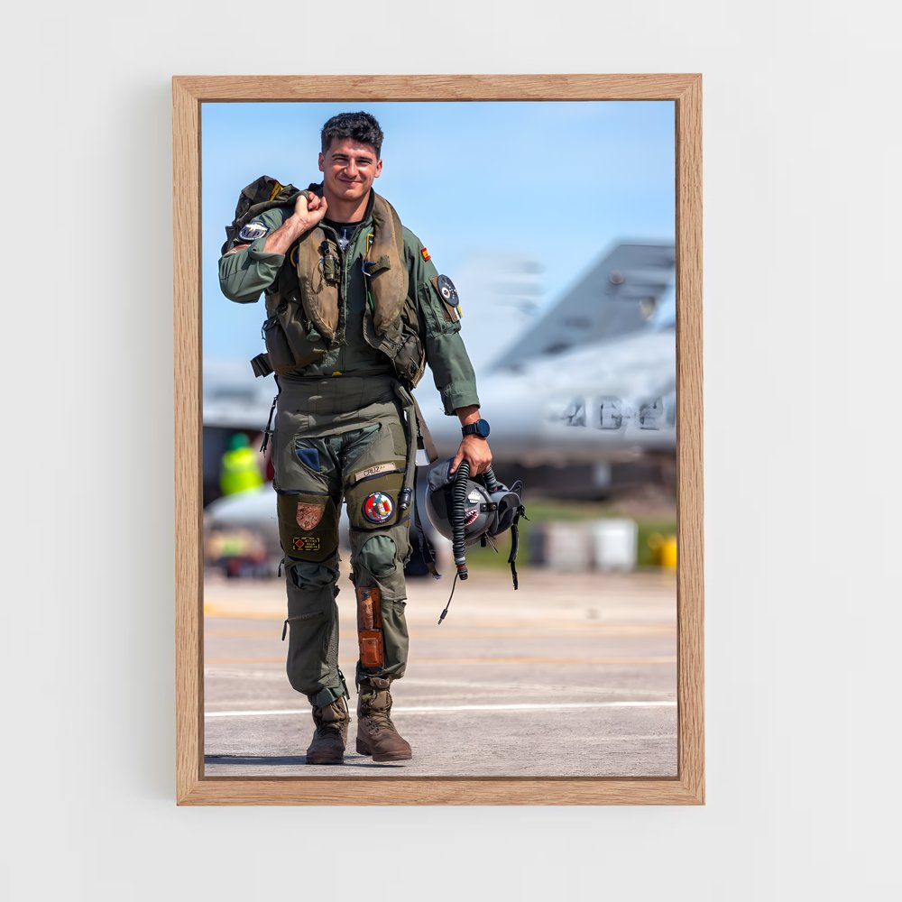 ap-air force pilot-10 cadre Bois clair