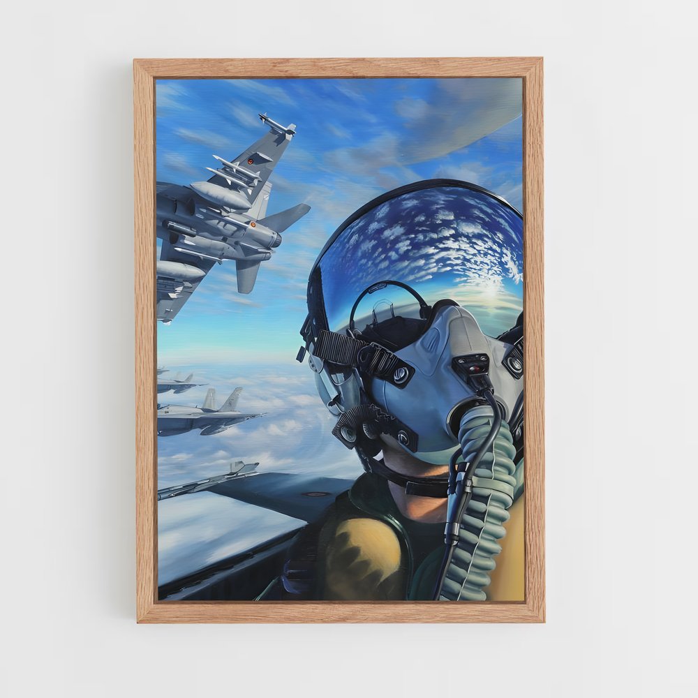 ap-air force pilot-4 cadre Bois clair