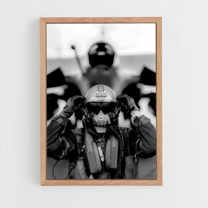 ap-air force pilot-6 cadre Bois clair