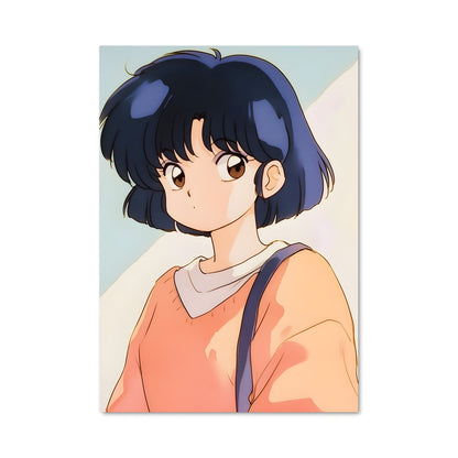 Poster Akane en Rose et Bleu