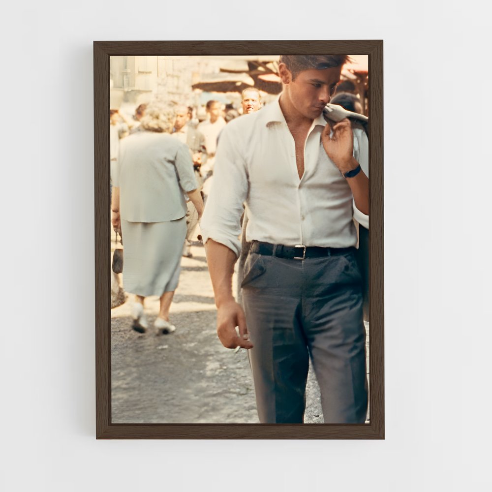 ap-alain delon-9 cadre Bois foncé