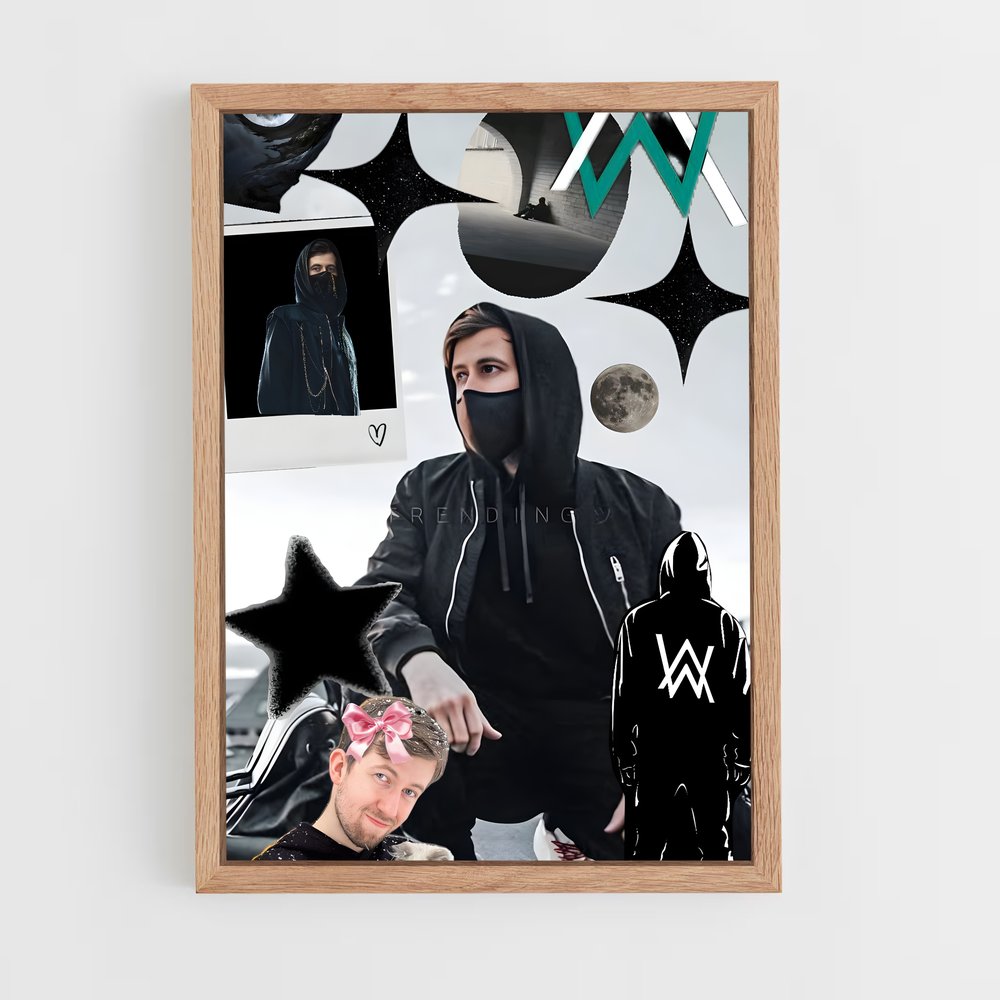 ap-alan walker-5 cadre Bois clair