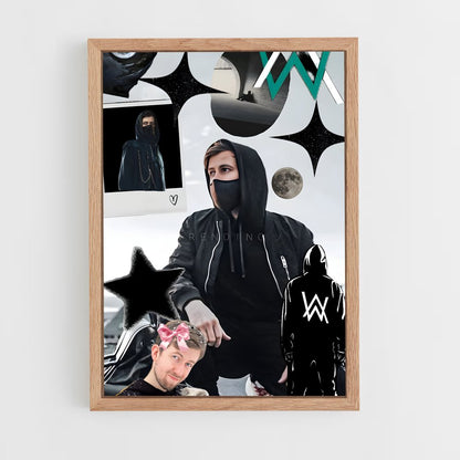 ap-alan walker-5 cadre Bois clair