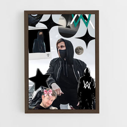 ap-alan walker-5 cadre Bois foncé