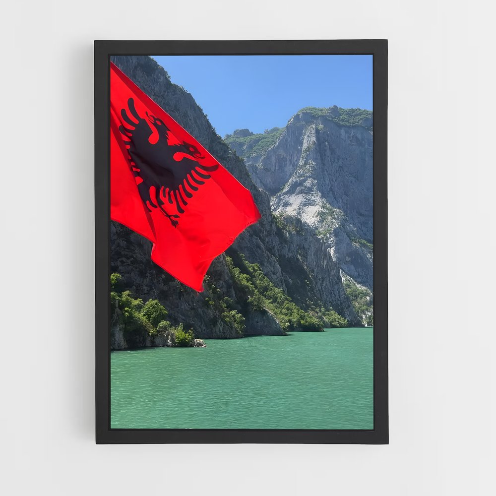 ap-albania flag-4 cadre Noir