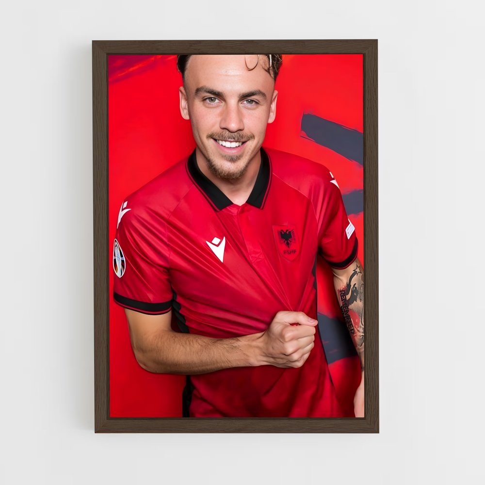 ap-albania national football team-3 cadre Bois foncé