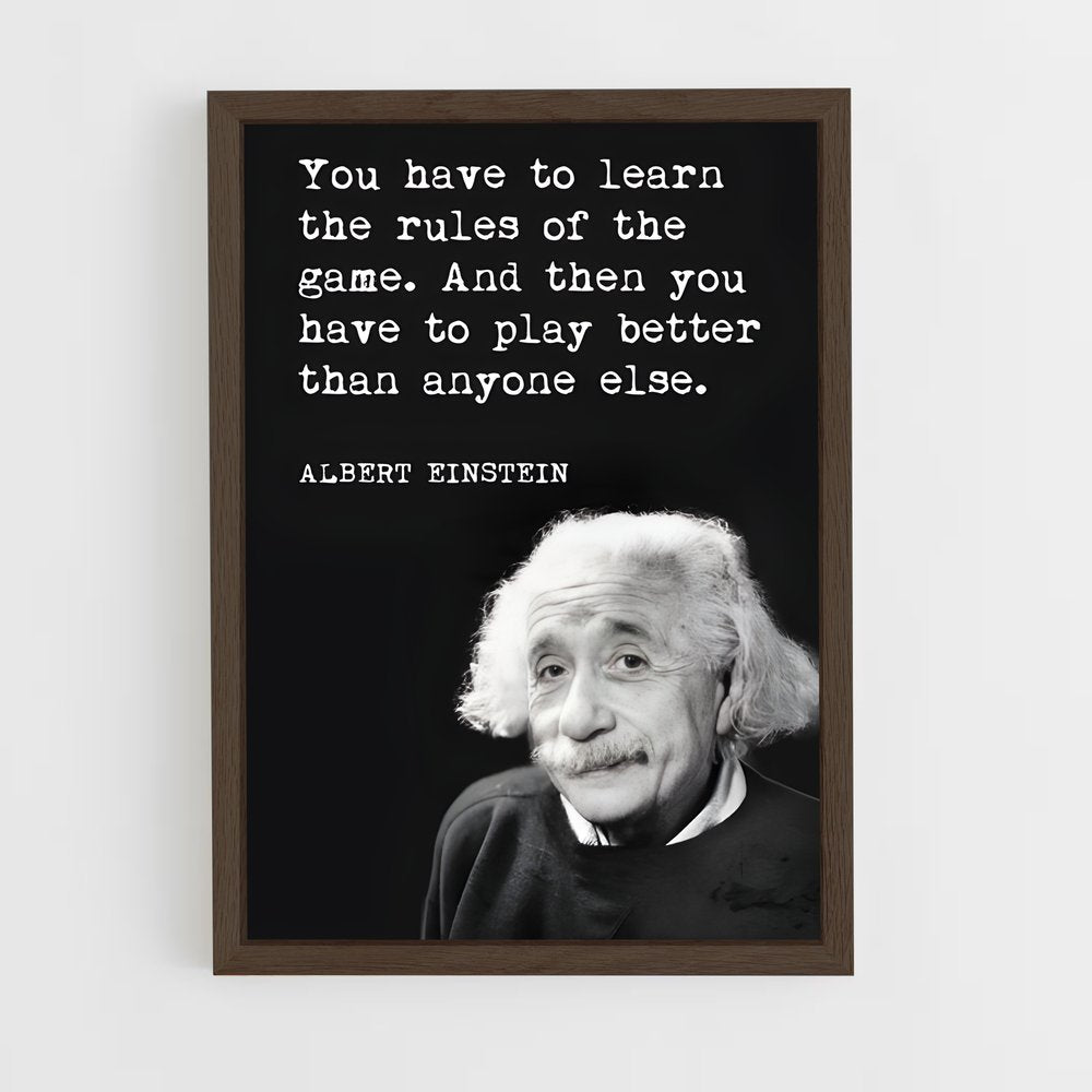 ap-albert einstein-2 cadre Bois foncé