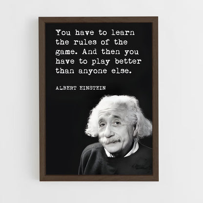 ap-albert einstein-2 cadre Bois foncé