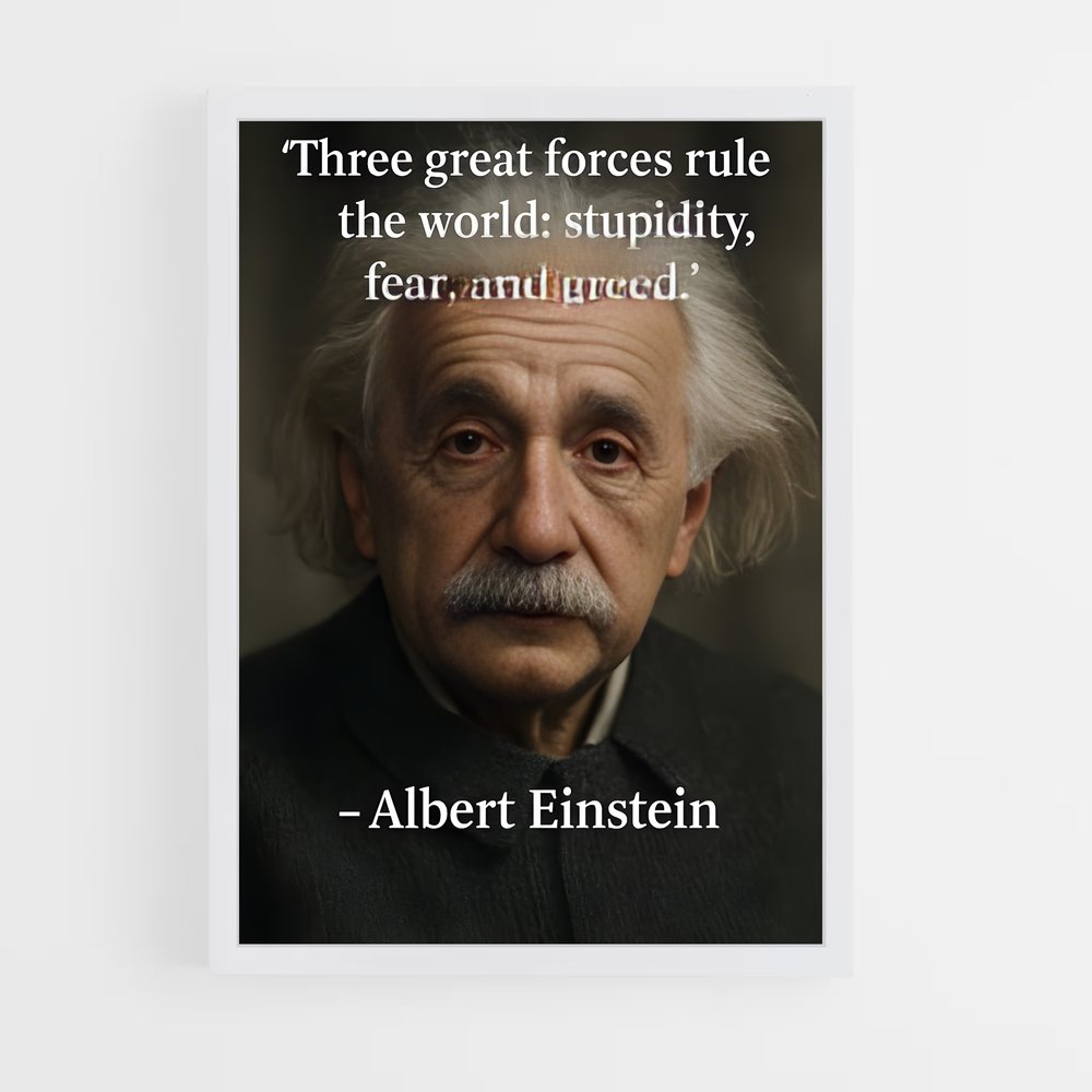 ap-albert einstein-3 cadre Blanc
