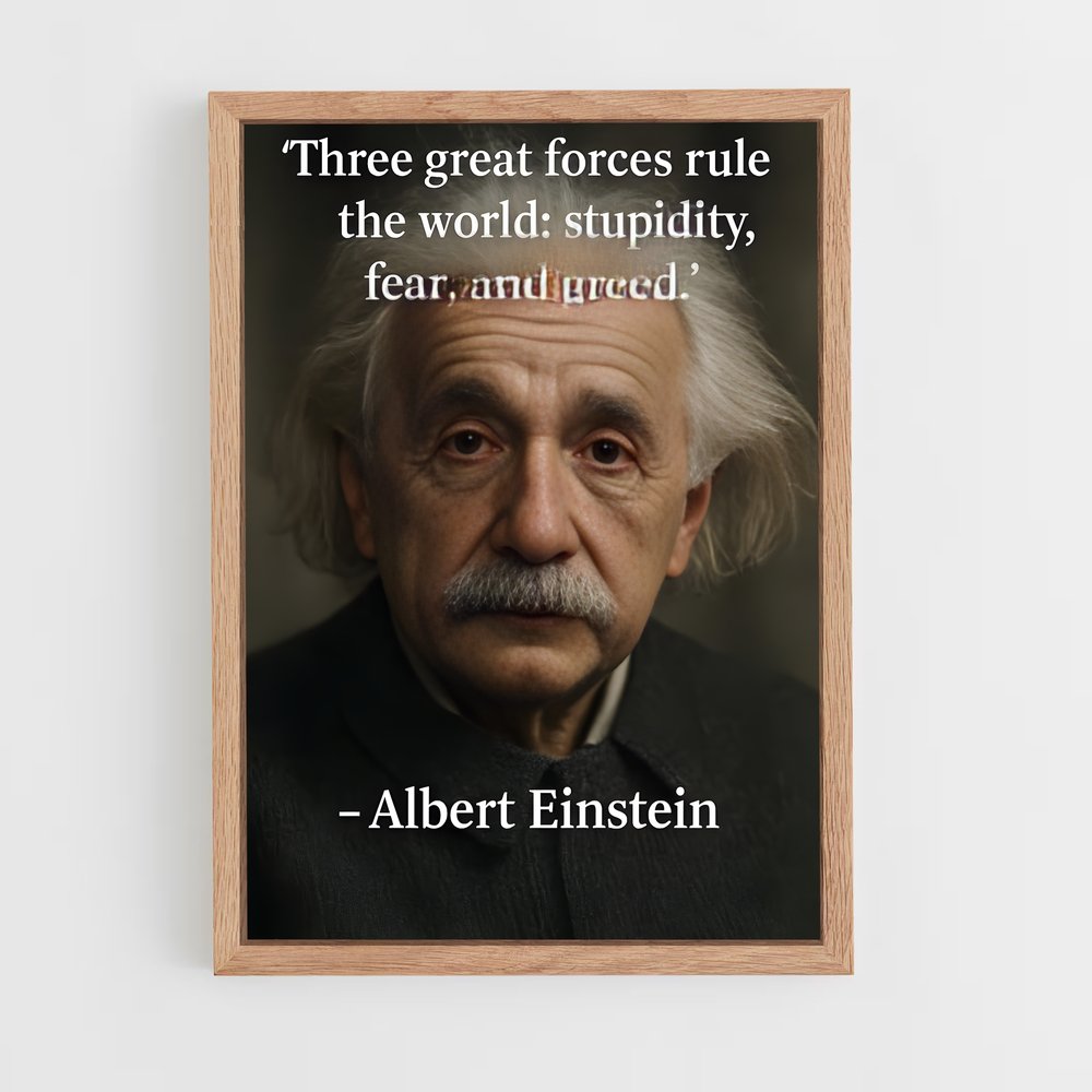 ap-albert einstein-3 cadre Bois clair