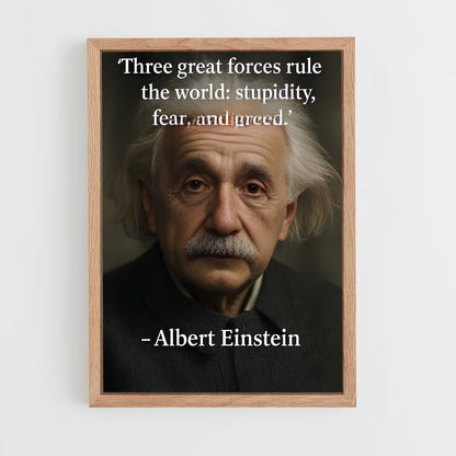 ap-albert einstein-3 cadre Bois clair