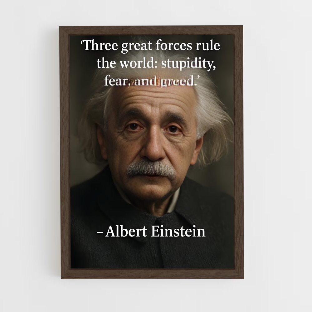 ap-albert einstein-3 cadre Bois foncé