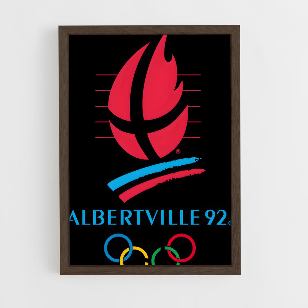 ap-albertville 1992-1 cadre Bois foncé