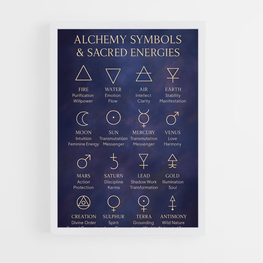 ap-alchemy symbols-1 cadre Blanc