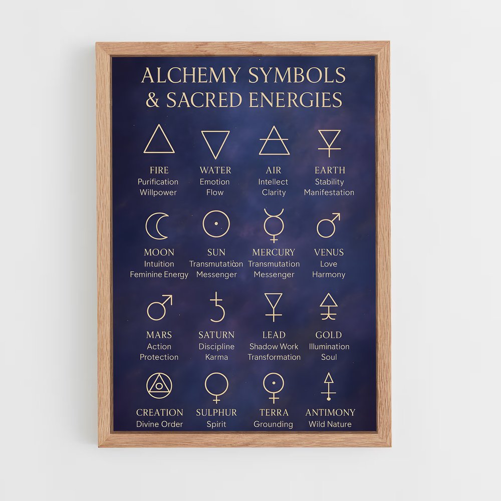 ap-alchemy symbols-1 cadre Bois clair