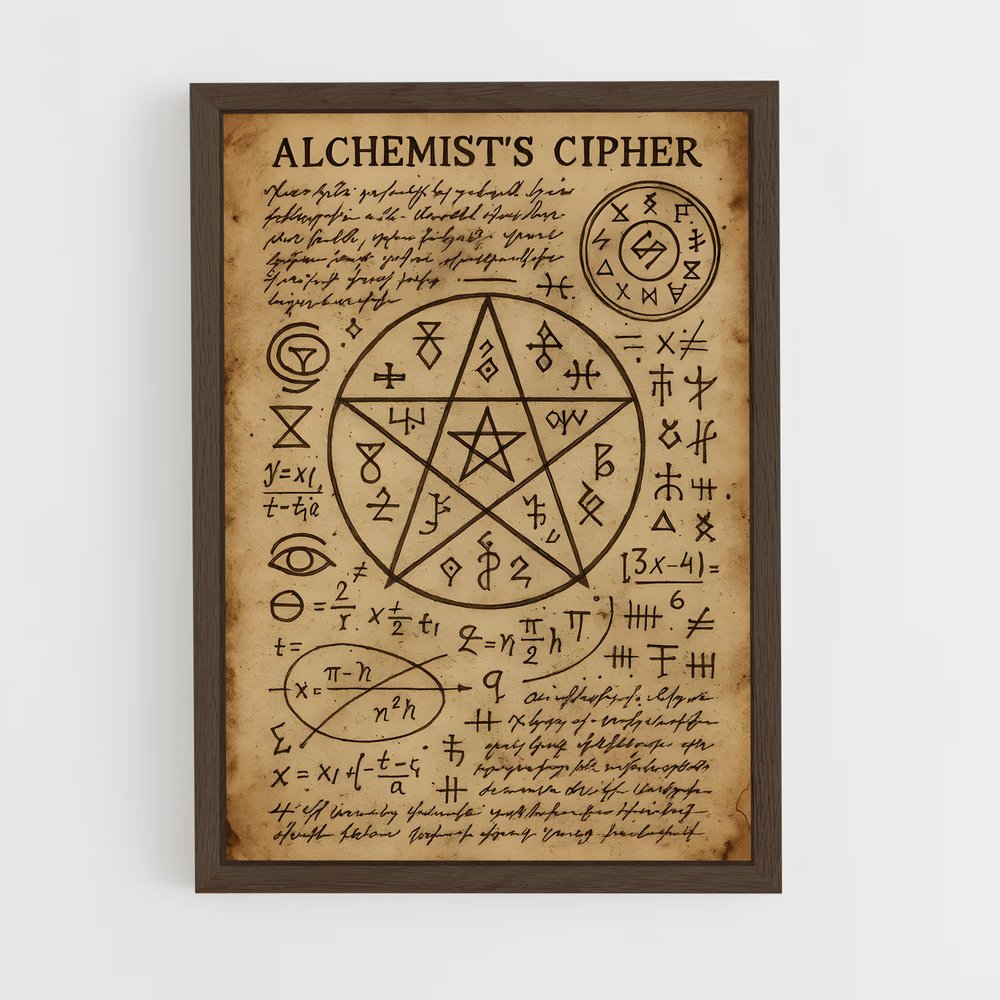 ap-alchemy symbols-2 cadre Bois foncé