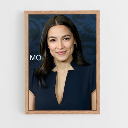 ap-alexandria ocasio cortez-10 cadre Bois clair
