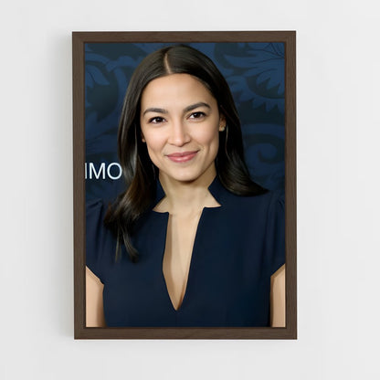 ap-alexandria ocasio cortez-10 cadre Bois foncé
