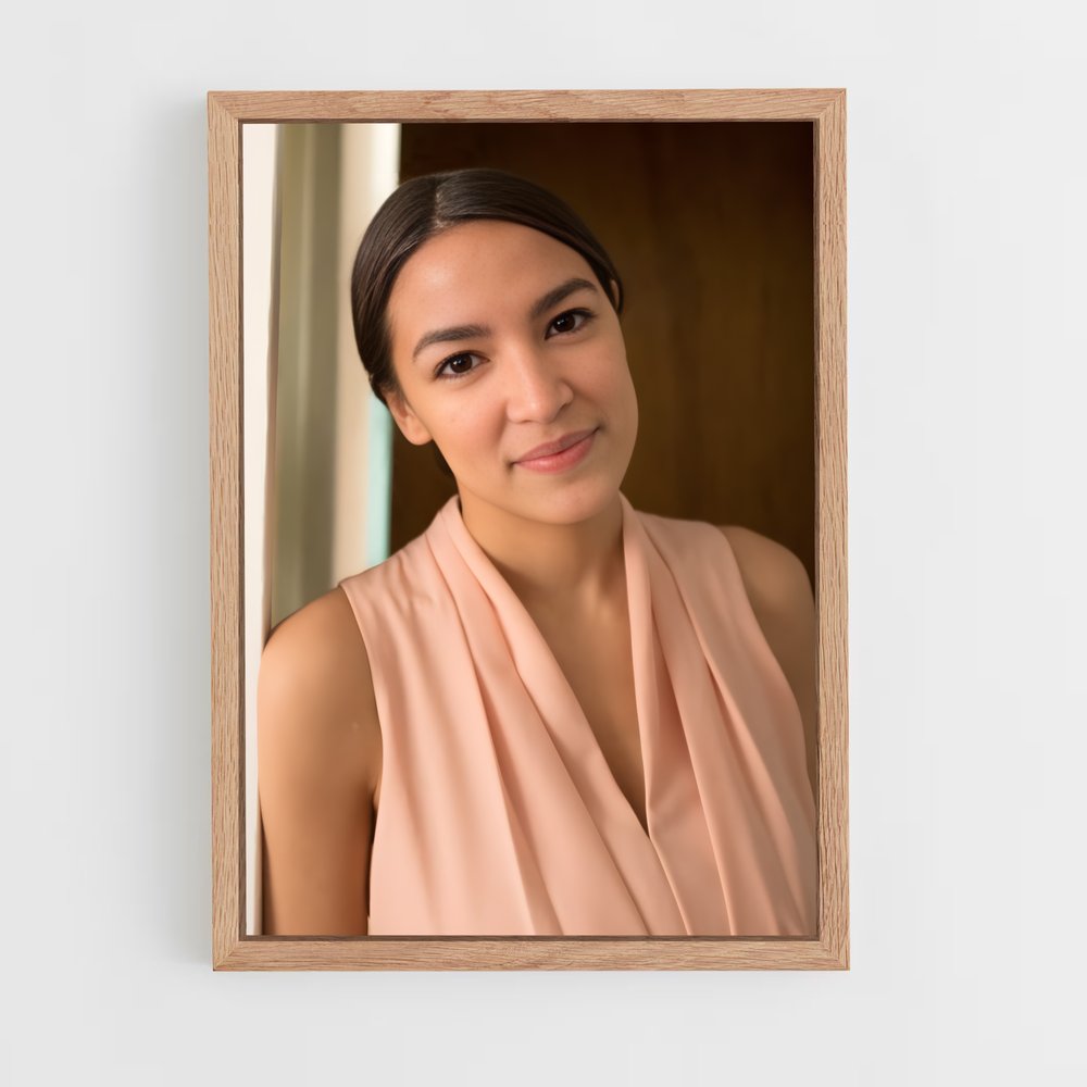 ap-alexandria ocasio cortez-2 cadre Bois clair