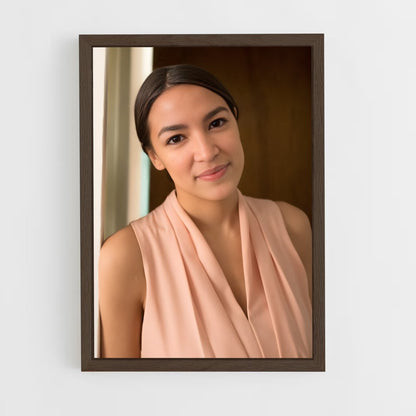 ap-alexandria ocasio cortez-2 cadre Bois foncé