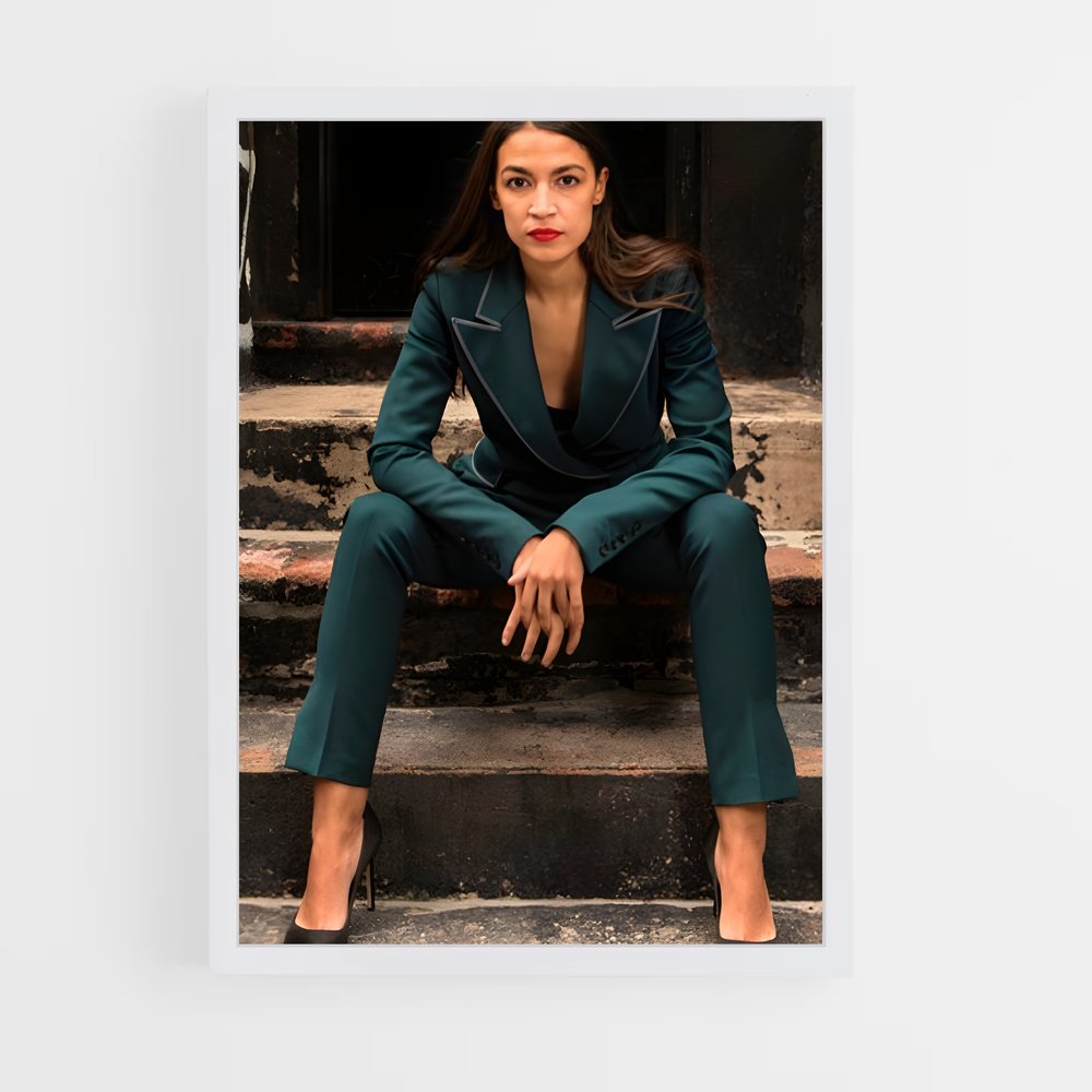 ap-alexandria ocasio cortez-3 cadre Blanc