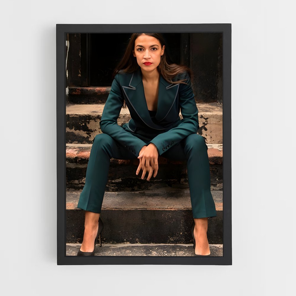 ap-alexandria ocasio cortez-3 cadre Noir